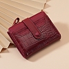 PU Leather Crocodile Textured Zipper Wallets PW-WG74C64-02-1