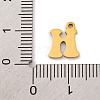 201 Stainless Steel Charms STAS-U016-01G-H-3