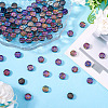 100Pcs 5 Styles Transparent Electroplated UV Plating Glass Beads GLAA-TA0003-19D-5