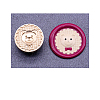 Golden Tone Wax Seal Brass Stamp Head STAM-PW0005-021G-20-1