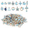 150Pcs 15 Styles Alloy Enamel Pendants ENAM-SZ0001-94-1