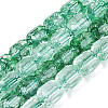Transparent Crackle Glass Beads Strands GLAA-Q108-04A-04-1