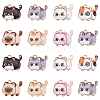 35Pcs 7 Styles Printed Alloy Pendants ENAM-CJ0005-24-1
