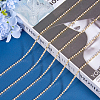 Plastic Pearl & Rhinestone Cup Chains CH-WH0013-01B-G-6
