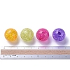 Transparent Crackle Acrylic Beads CACR-R008-20mm-M-4