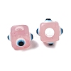 Resin Evil Eye European Beads RESI-A021-10-1
