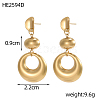 304 Stainless Steel Stud Earring STAS-OY012-04G-2