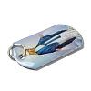 Rectangle Epoxy Resin Pendants X-RESI-L038-04P-01-2