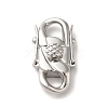 Non-Tarnish 316 Surgical Stainless Steel Twister Clasps STAS-M313-01P-03-1