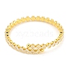 Rack Plating Brass Pave Clear Cubic Zirconia Rhombus Open Cuff Bangles BJEW-B110-02G-3