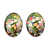 Glass Oval Flatback Cabochons for DIY Projects GGLA-WH0001-16-4