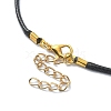 Alloy Enamel Dice Pendant Necklace with Polyester Cords NJEW-JN04515-6