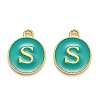 Golden Plated Alloy Enamel Charms ENAM-Q437-15S-1