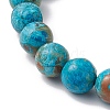 Summer Beach Turtle Dyed Synthetic Turquoise & Round Ocean Jasper Beaded Stretch Bracelets for Women BJEW-JB10937-02-4