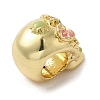 Brass Rhinestone European Beads KK-A203-03G-2