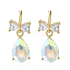 Teardrop Brass Stud Earrings EJEW-Z086-10G-4