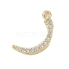 Rack Plating Brass Micro Pave Clear Cubic Zirconia Pendants KK-A224-03N-G-1