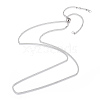 Adjustable 201 Stainless Steel Slider Necklaces MAK-L026-08A-P-1-1