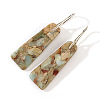 Natural Imperial Jasper Trapezoid Dangle Earrings EG8085-1-1