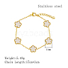 Natural Shell Flower Link Chain Bracelet XT3040-3-3