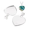2Pcs 925 Sterling Silver Pendant Cabochon Settings STER-PH0003-05B-6