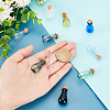   9pcs 9 colors Glass Cork Bottles Ornament AJEW-PH0011-07-3