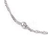 304 Stainless Steel Singapore Chain Anklets AJEW-AN00646-3