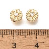 Brass Micro Pave Cubic Zirconia Beads KK-Q001-02G-3