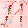 Bowknot Print Transparent PE Cone Flower Sleeves ABAG-FZC0002-001G-2