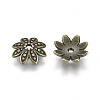 8-Petal Tibetan Style Alloy Flower Bead Caps TIBEB-2347-AB-FF-2