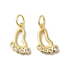 Rack Plating Brass Micro Pave Cubic Zirconia Pendants KK-K377-63G-1