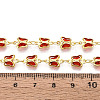 Brass Glass Butterfly Charm Link Chains CHC-T018-11D-G-3
