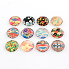 Half Round/Dome Pattern Photo Glass Flatback Cabochons for DIY Projects GGLA-Q037-12mm-43-1