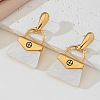 Alloy & Acrylic Stud Dangle Earrings FS-WGB9194-09-1