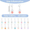 108Pcs 18 Colors Acrylic Pendant Decorations HJEW-FH00005-2