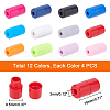   48Pcs 12 Colors Plastic Screw Clasps FIND-PH0004-17-4