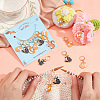 Alloy Enamel Fox Charms Locking Stitch Markers AJEW-PH01459-4