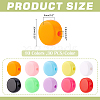 300Pcs 10 Colors Opaque Acrylic Beads MACR-ME0001-11-2