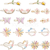 4 Bags 2 Styles Alloy & Resin Clip Hair Barrettes PHAR-SC0001-005-1