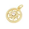 Brass Micro Pave Clear Cubic Zirconia Pendants KK-D258-08G-03-2