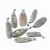 Natural Green Quartz Pendants G-S366-001B-01-1