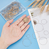 MAYJOYDIY US 120Pcs 12 Style 316 Surgical Stainless Steel Wine Glass Charms Rings STAS-MA0001-11-3