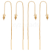 Beebeecraft 10Pcs Brass Stud Earring Findings KK-BBC0004-09G-1