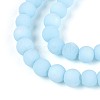 Frosted Opaque Glass Beads Strands GLAA-T032-P4mm-MBB10-3