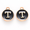 Golden Plated Enamel Alloy Charms ENAM-SZ0001-26B-T-2