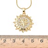 304 Stainless Steel Micro Pave Clear Cubic Zirconia Pendant Necklaces for Women LS-NJEW-Z103-01G-09-5