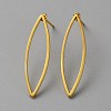 Golden Brass Hollow Geometric Stud Earrings EJEW-WH0012-127F-1