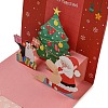 Square 3D Christmas Tree Pop Up Paper Greeting Card AJEW-P124-B02-2