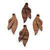 Natural Walnut Wood Pendants X-WOOD-T023-19-3