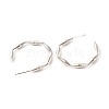 Brass Screw Textured C-shape Stud Earrings EJEW-A066-02P-2